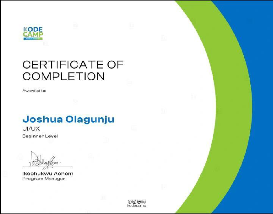 UI/UX Certificate